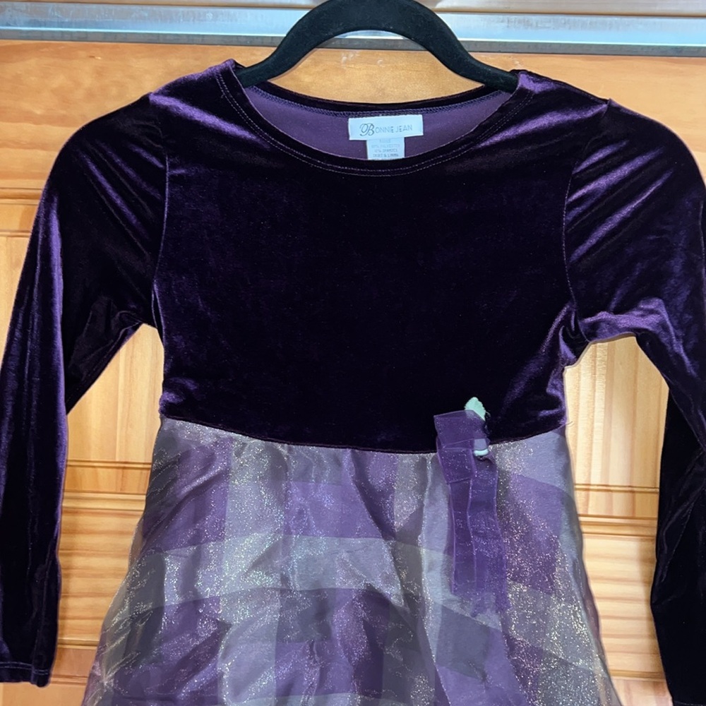 Bonnie Jean Purple & Gold Formal Dress, Girls 6X - Picture 2 of 12